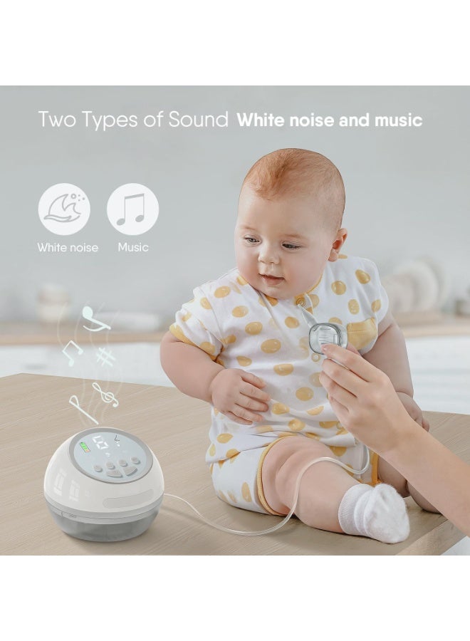 شفاط أنف كهربائي متطور للرضع 4 في 1 - 6 مستويات شفط مع خاصية الضوضاء البيضاء (White Noise) - مزود بـ 6 أغاني وإضاءة ليلية مهدئة - منظف أنف عميق للمواليد والأطفال - Image 4